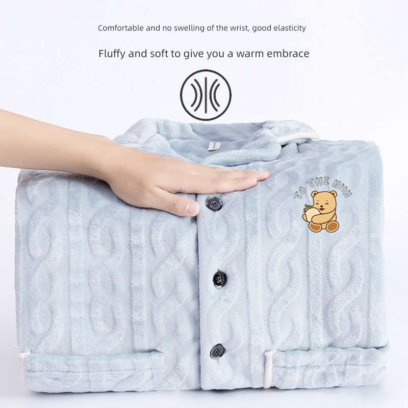 thickening Flannel man winter teenagers pajamas