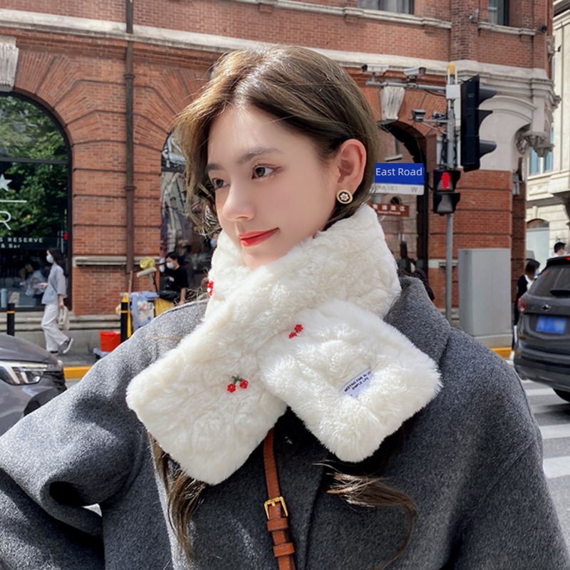 OVANCY female winter Versatile Imitation fur Maomao scarf