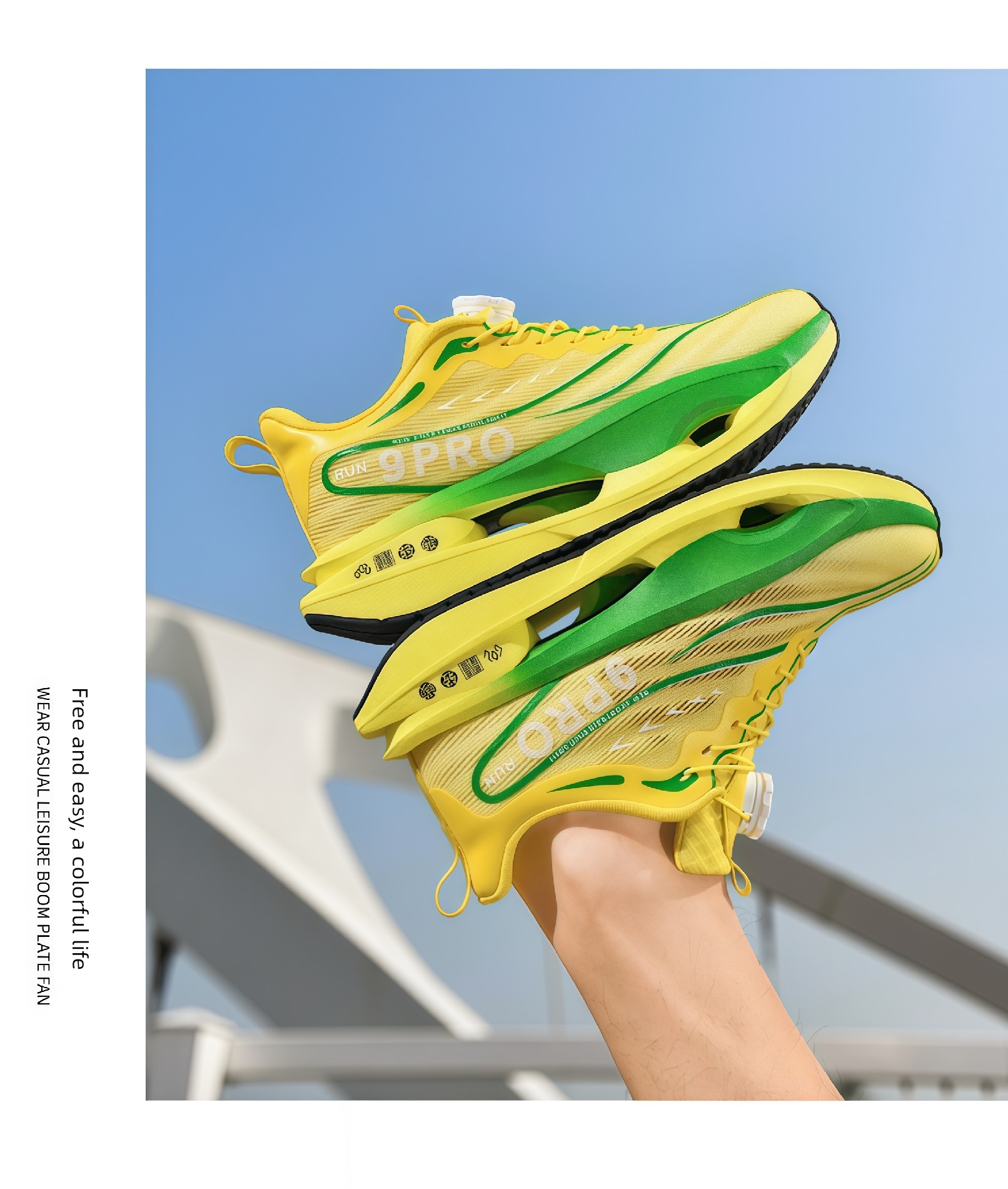 Red Rabbit 9 Pro Children's Shock-Absorbing Sports Shoes, New Autumn Model, Student-Specific Running Shoes, Button Running Shoes for Older Boys — 15
