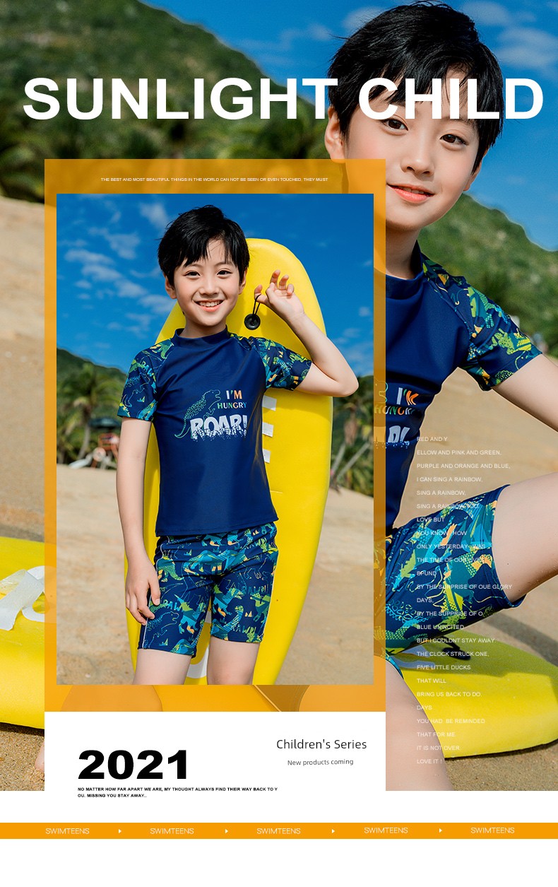 361 Kidsren's Swimsuit Boys' Split Swimsuit 2026 New Summer Swimsuit for Middle and Large Kidsren — 3