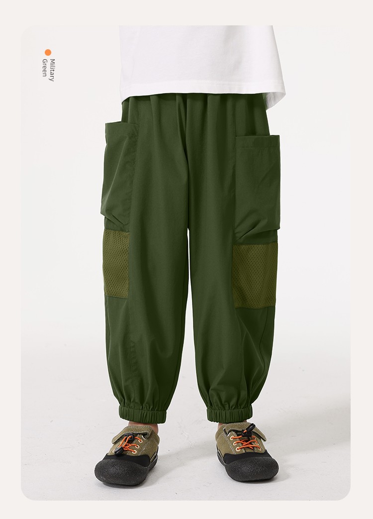 Piggy Banner Children's Cargo Pants Boys' Pants Autumn New Long Pants Big Kids Autumn Outdoor Waterproof Hiking Pants Pc — 35