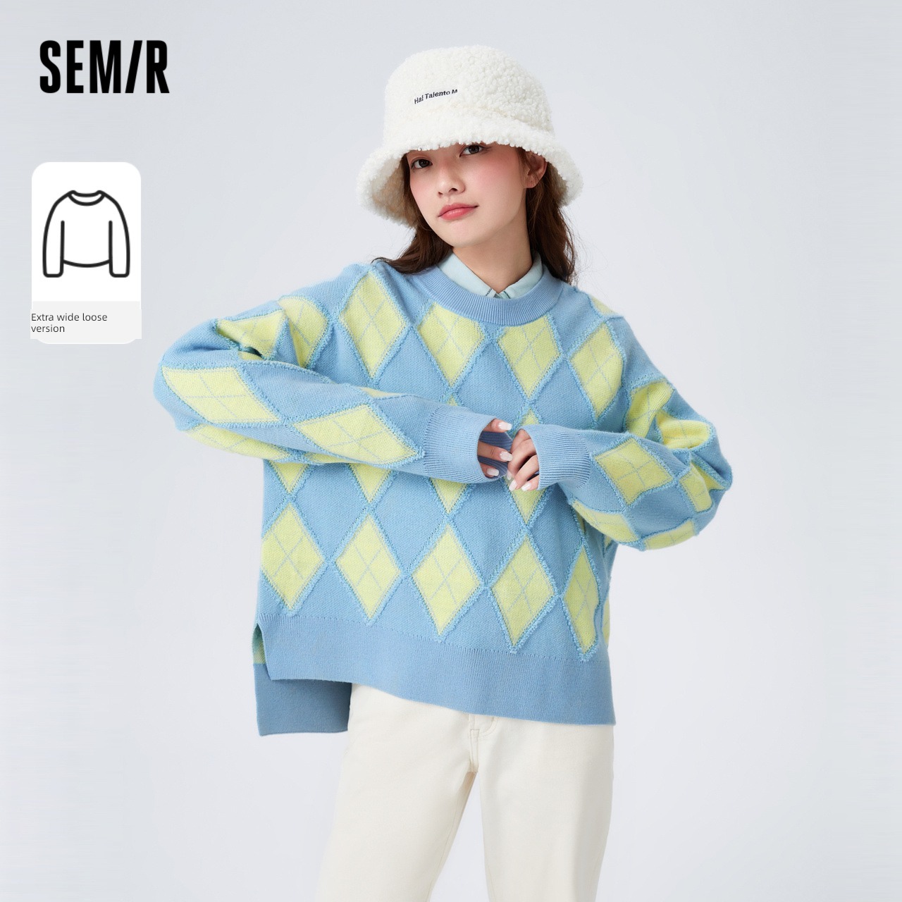 Senma Wear out easy over size knitting sweater