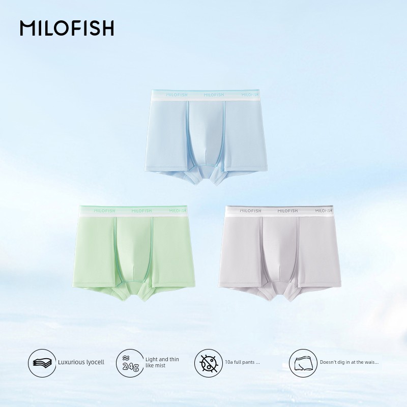 Mileyu Children's Breathable Moisture-Wicking 10A Antibacterial Underwear for Older Girls, Flat Boxer Shorts Without Pp Insert — 5