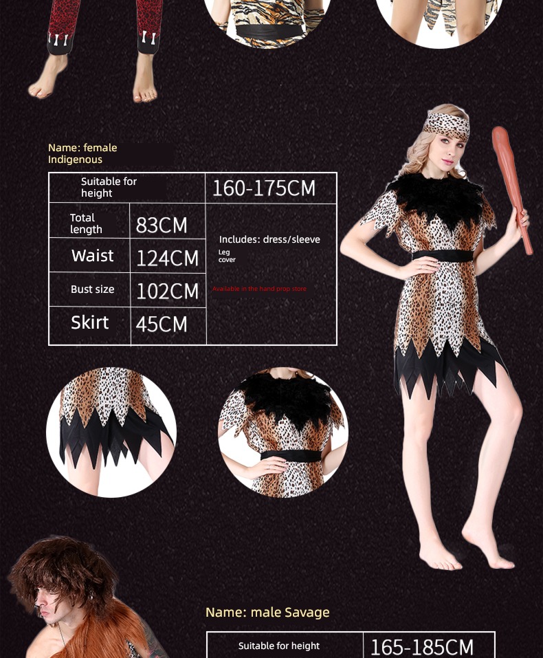 men and women Indian people Africa show Halloween clothing