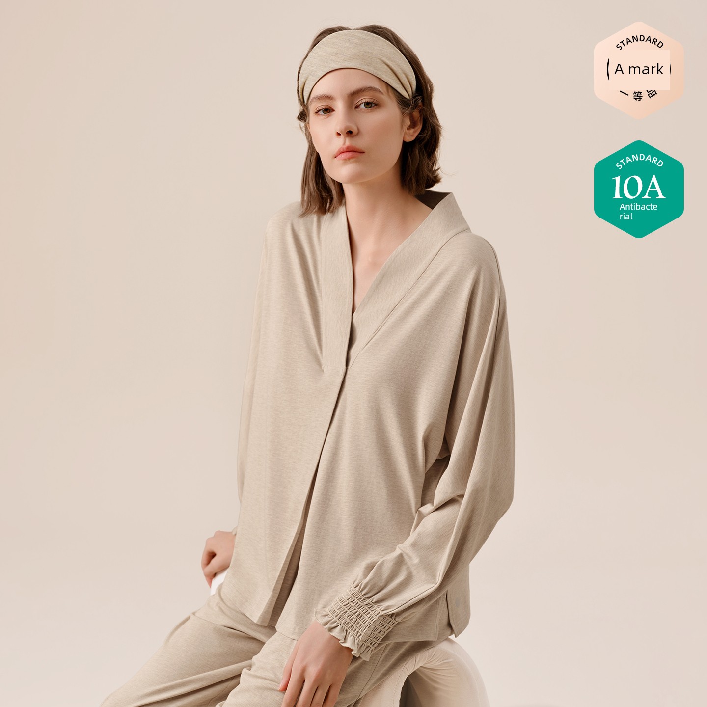 Sohiwoo Postpartum Clothing for Pregnant and Postpartum Women, Autumn Nursing Pajamas, Outerwear, Bamboo Cotton Sweat-Absorbent Home Wear Set — 6
