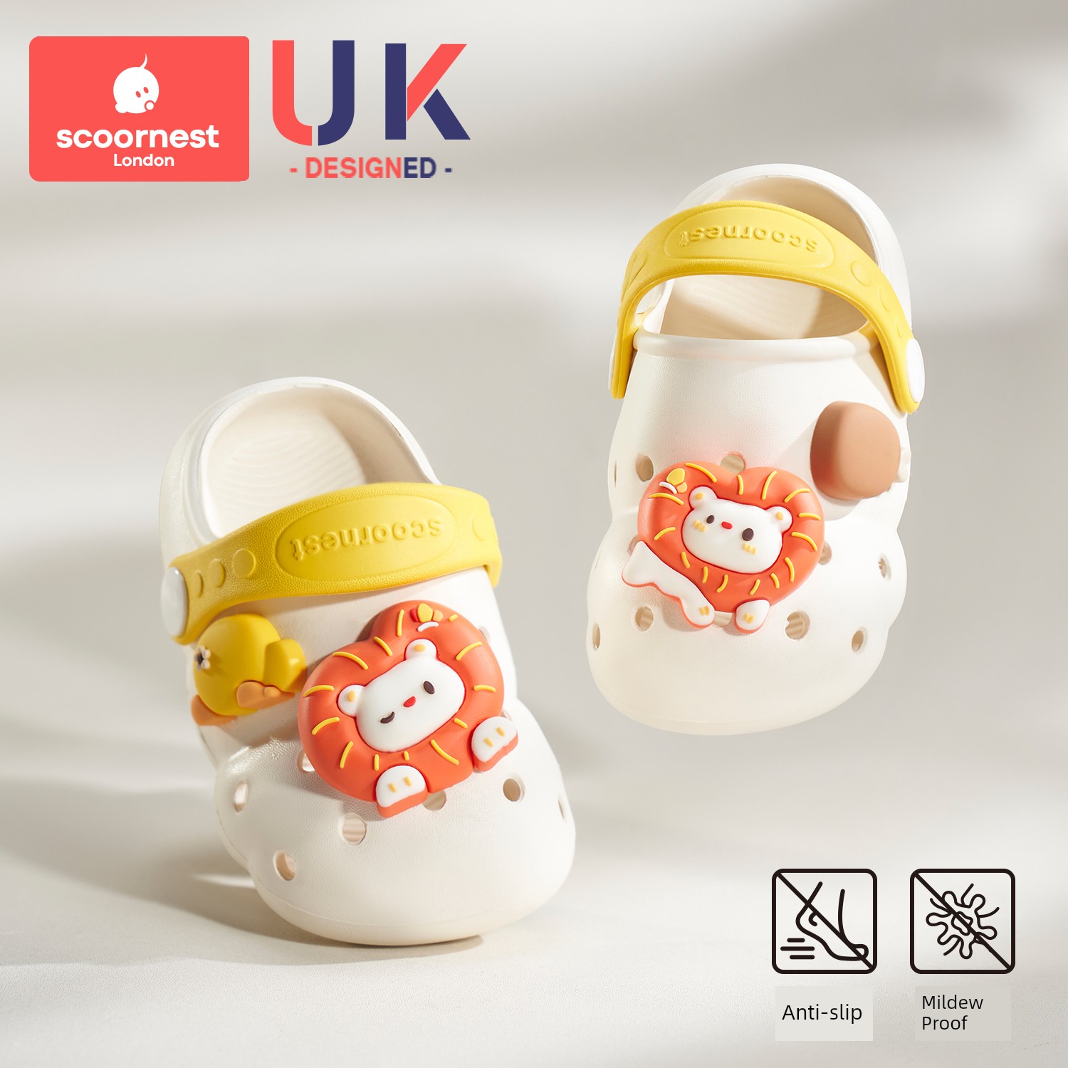 Kechao Children's Baby Clogs for Boys and Girls, Summer Closed-Toe Sandals, Indoor Bath Slippers, Non-Slip for Infants and Toddlers — 5