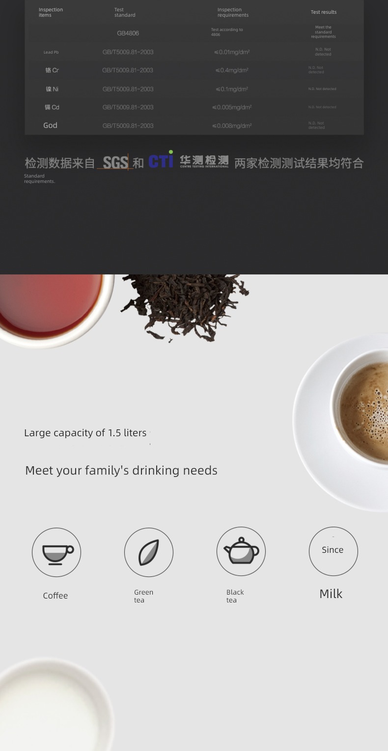 Xiaomi stainless steel Inner bladder constant temperature Electric kettle