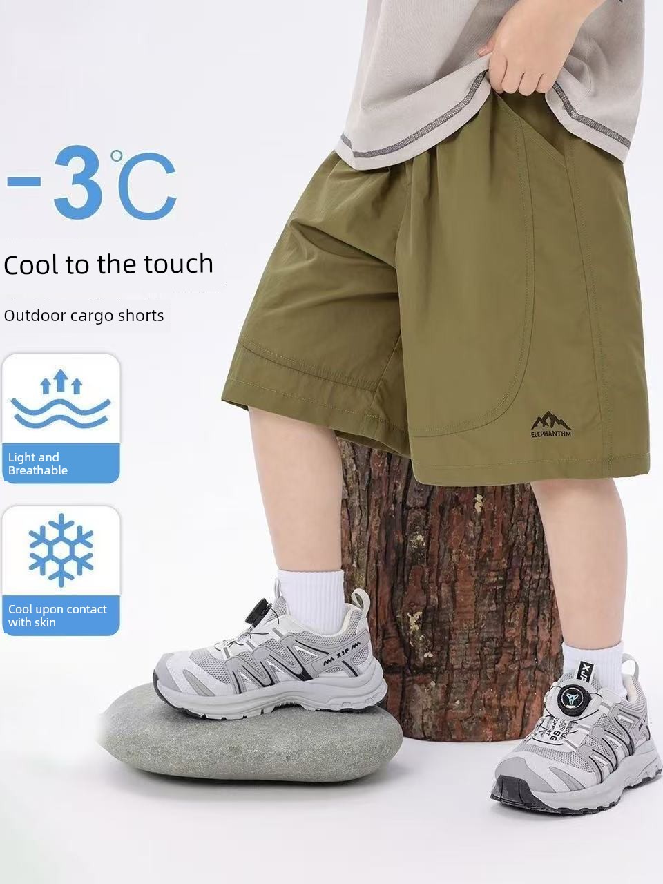 Children's Clothing Boys' Shorts Summer Thin Pants Kids' Knee-Length Pants Outdoor Hiking Pants 2026 New Trendy Quick-Dry Running Pants — 3