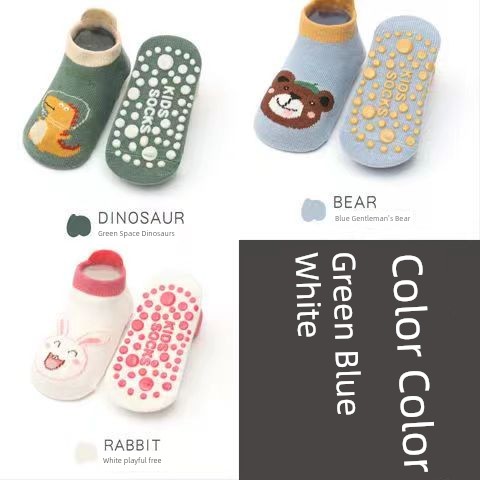Baby Socks Spring and Autumn Pure Cotton Thin 6-December Baby Indoor Cartoon Toddler Non-Slip Socks Children's Floor Socks — 4