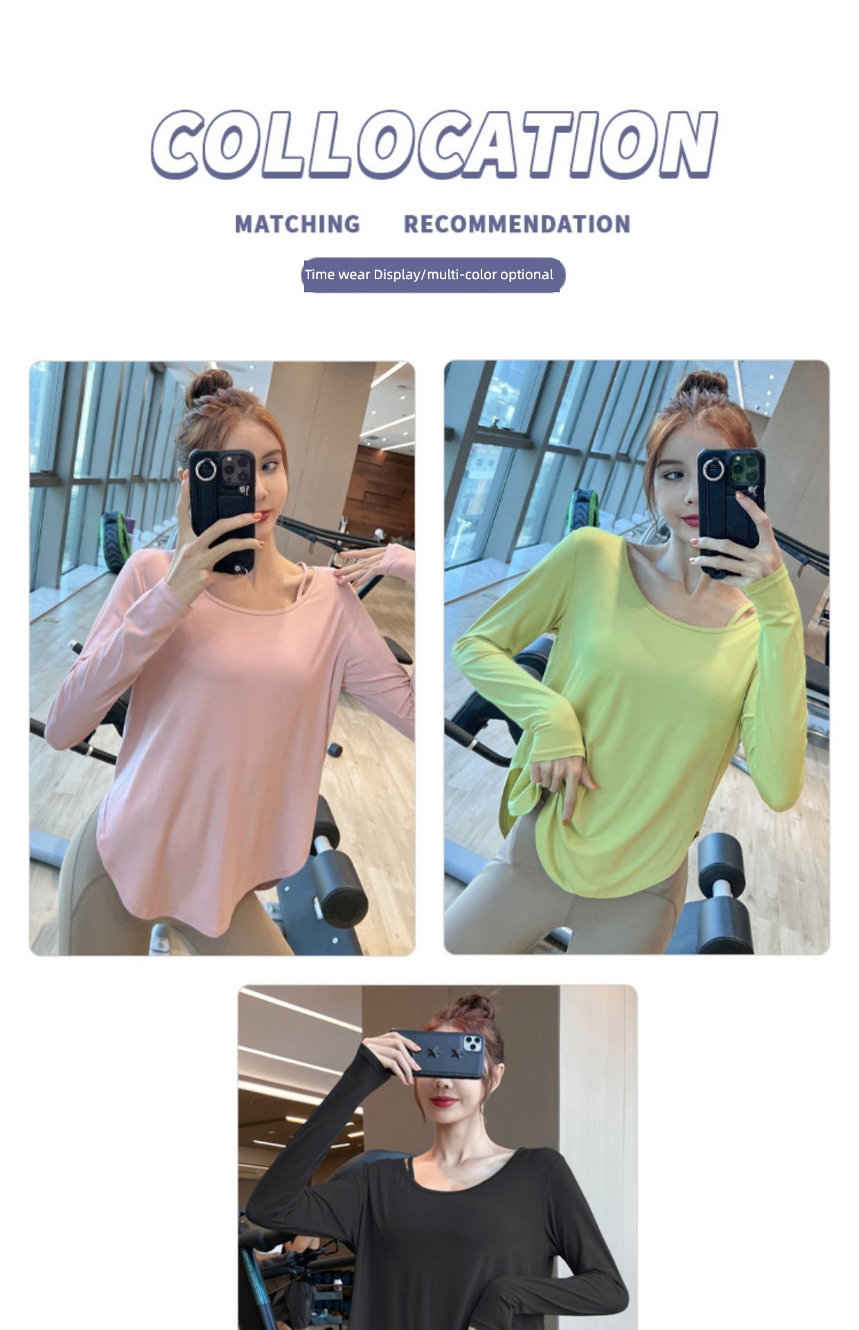 Big size easy Show thin female smock Long sleeve motion jacket