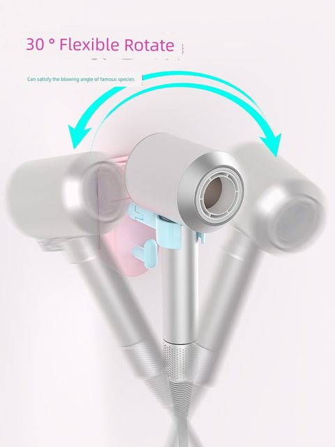 Suction cup hair dryer lazy bracket without punching wall hanging liberated double-handed air drum storage rack hair dryer storage rack