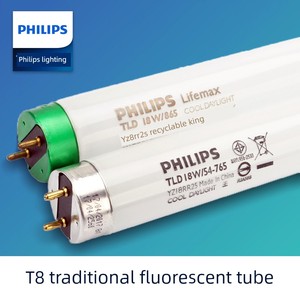 Philips Fluorescent Lamp T8 Fluorescent Tube Grille Lamp Tld18W36W Old-Fashioned Long Straight Tube 60cm 1.2m