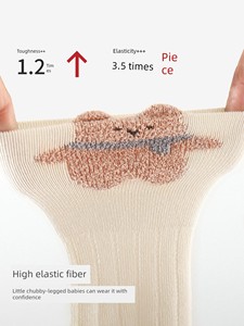 Beitais Baby Socks for Autumn, Newborns, Boys and Girls, Mid-Tube Mesh Cotton Socks, Non-Binding on the Legs, Thin Summe