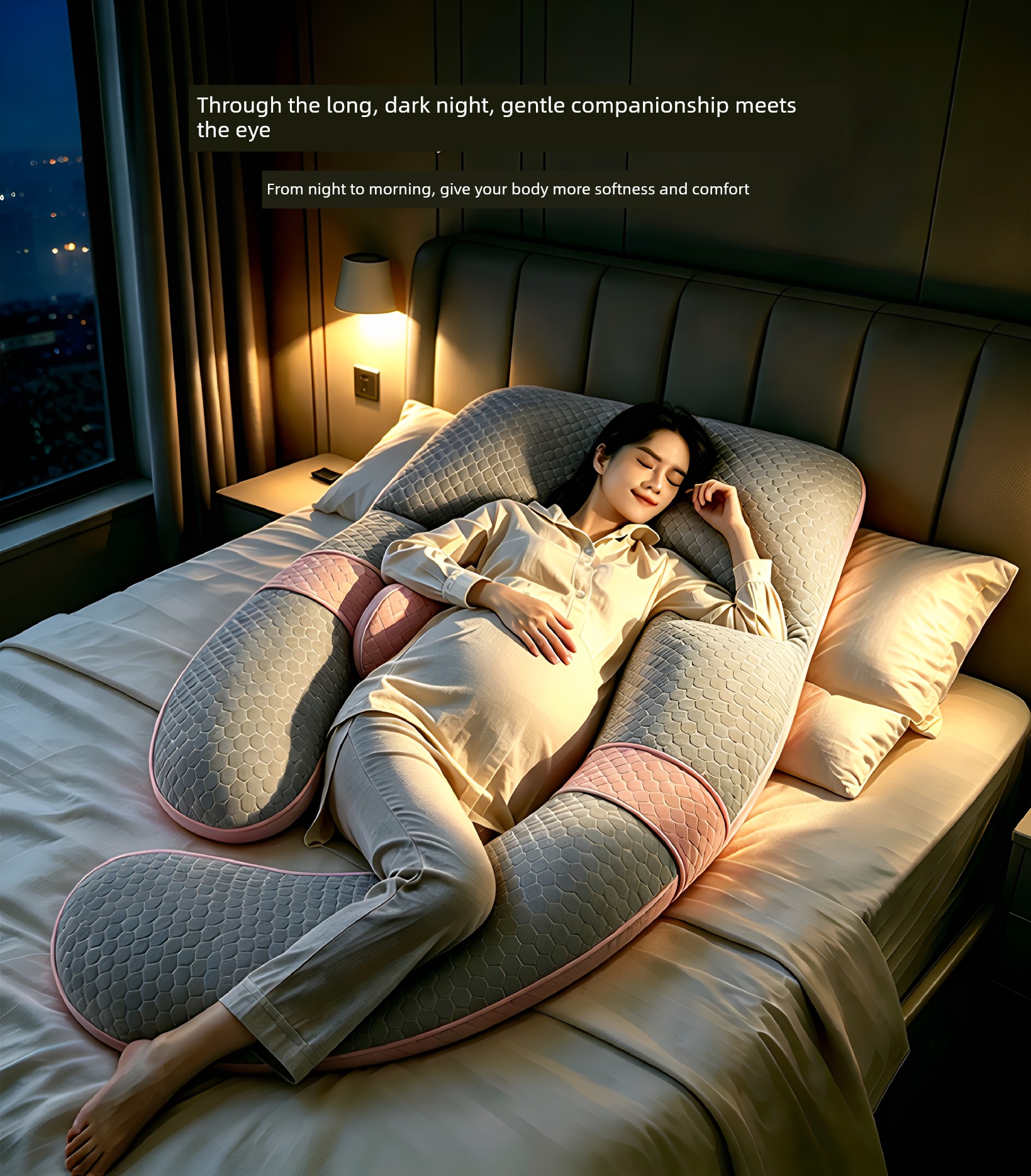 Pregnancy Pillow for Waist Support, Side Sleeping, Belly Support, Side-Lying Pillow, Pregnancy-Specific Sleeping Pillow, Special Pillow for Late Pregnancy — 8