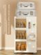 Storage cabinet Snack storage household living room slit multi-layer cabinet folding and finishing box bay window cabinet storage cabinet