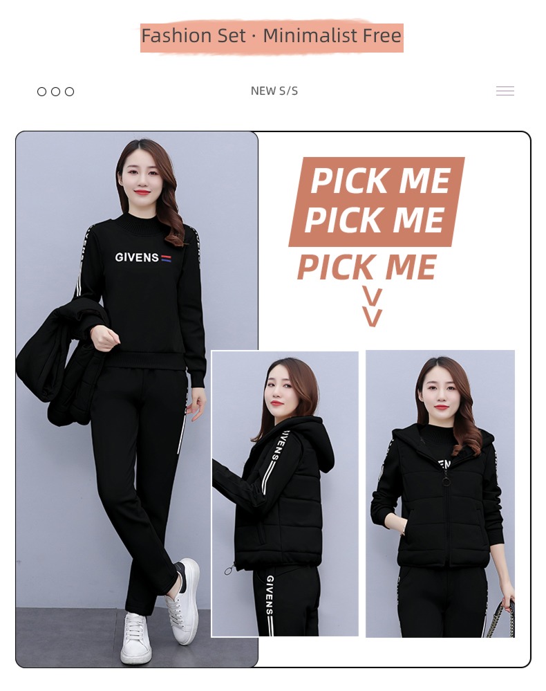 Foreign style Plush thickening ma'am Autumn and winter Athletic Wear