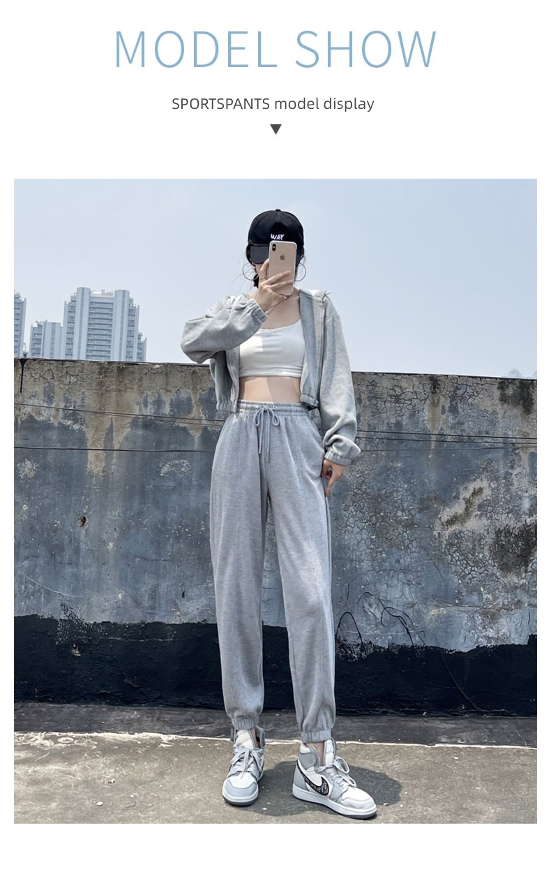 Spring and Autumn radish little chap leisure time grey Sports pants
