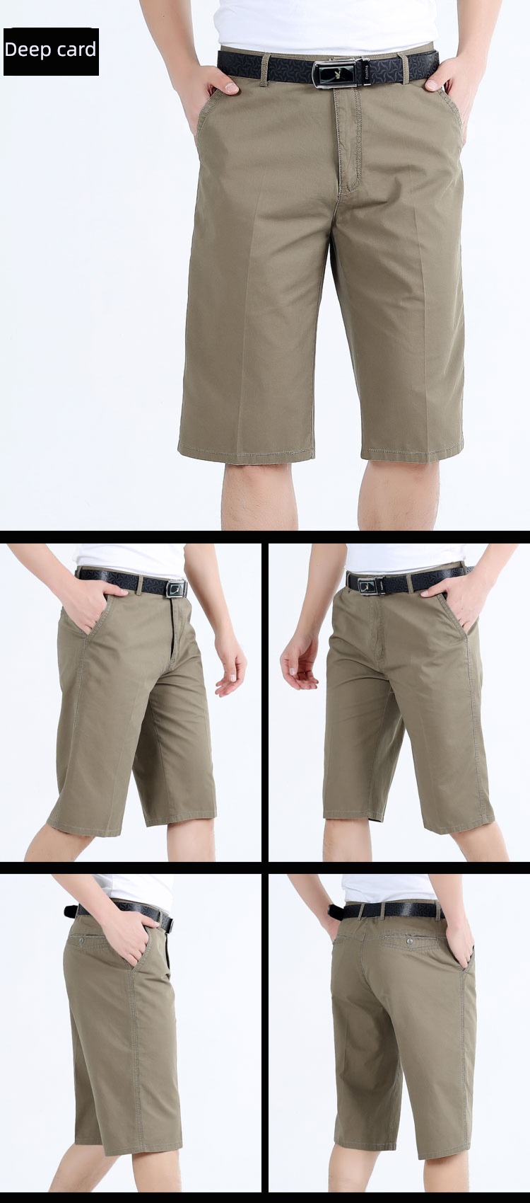pure cotton dad 7 points Middle aged man suit shorts