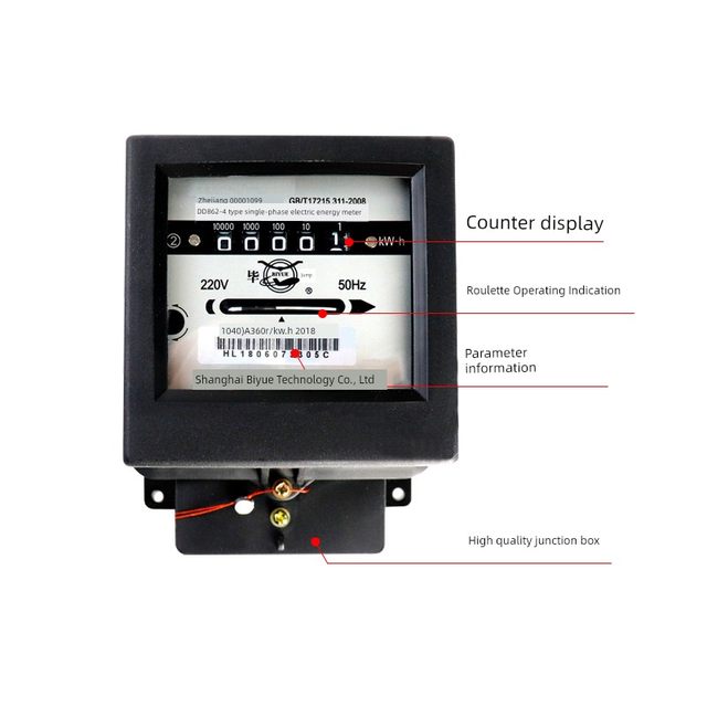 Single-phase household electricity meter Electricity meter Mechanical electricity meter Single-phase 220v DD862-4