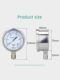 Membrane box pressure gauge YE75 negative pressure gauge natural gas gauge overpressure prevention micro pressure gauge 0-20KPa kPa meter