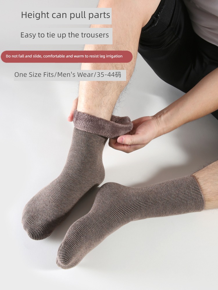 Sock man Plush thickening keep warm female the elderly Socks