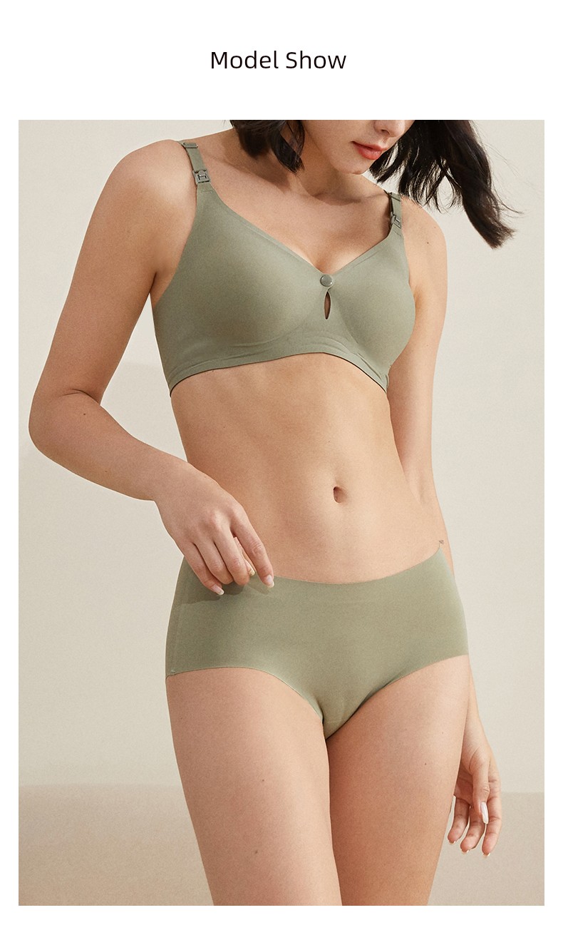 Sohiwoo Maternity Breastfeeding Underwear Autumn Push up and Anti-Sagging Bra Breastfeeding Special Pregnancy Plus Size — 18