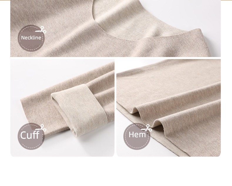 keep warm suit ma'am Autumn and winter Plush thickening Lay a foundation jacket trousers Derong Cashmere Self heating Autumn clothes and pants