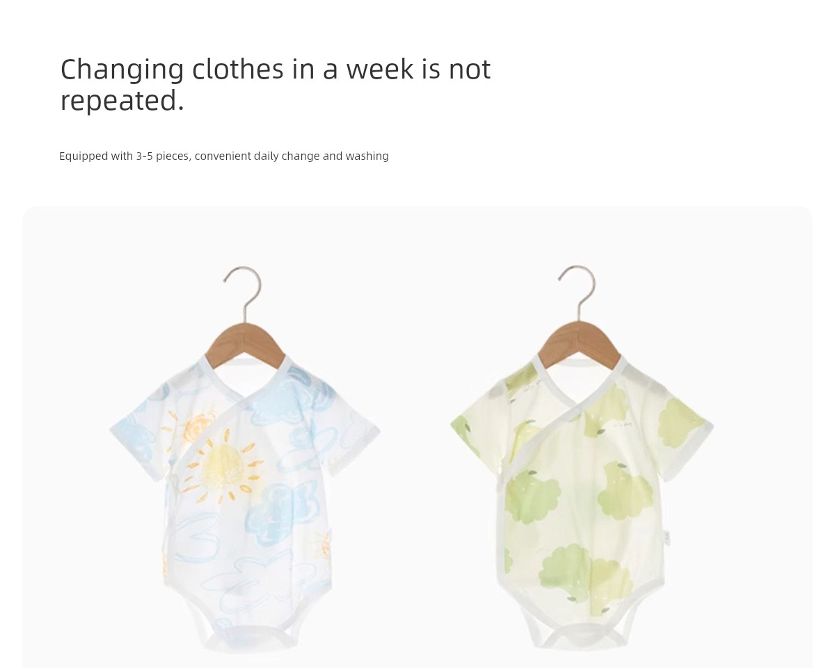 Baby Baby Thin Newborn Breathable Summer Clothing Onesie — 28