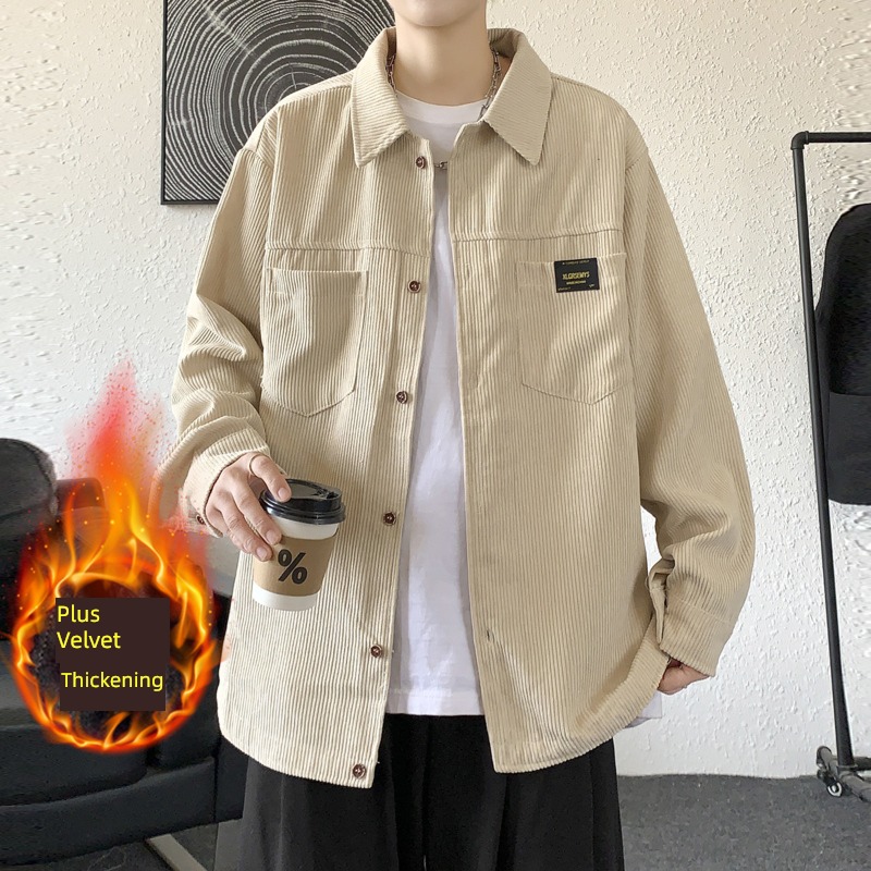 autumn solar system corduroy shirt lovers Jacket loose coat