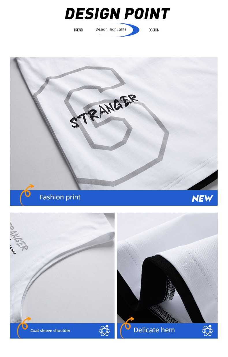Chaopai man Thin money Hooded clothes Short sleeve T-shirt
