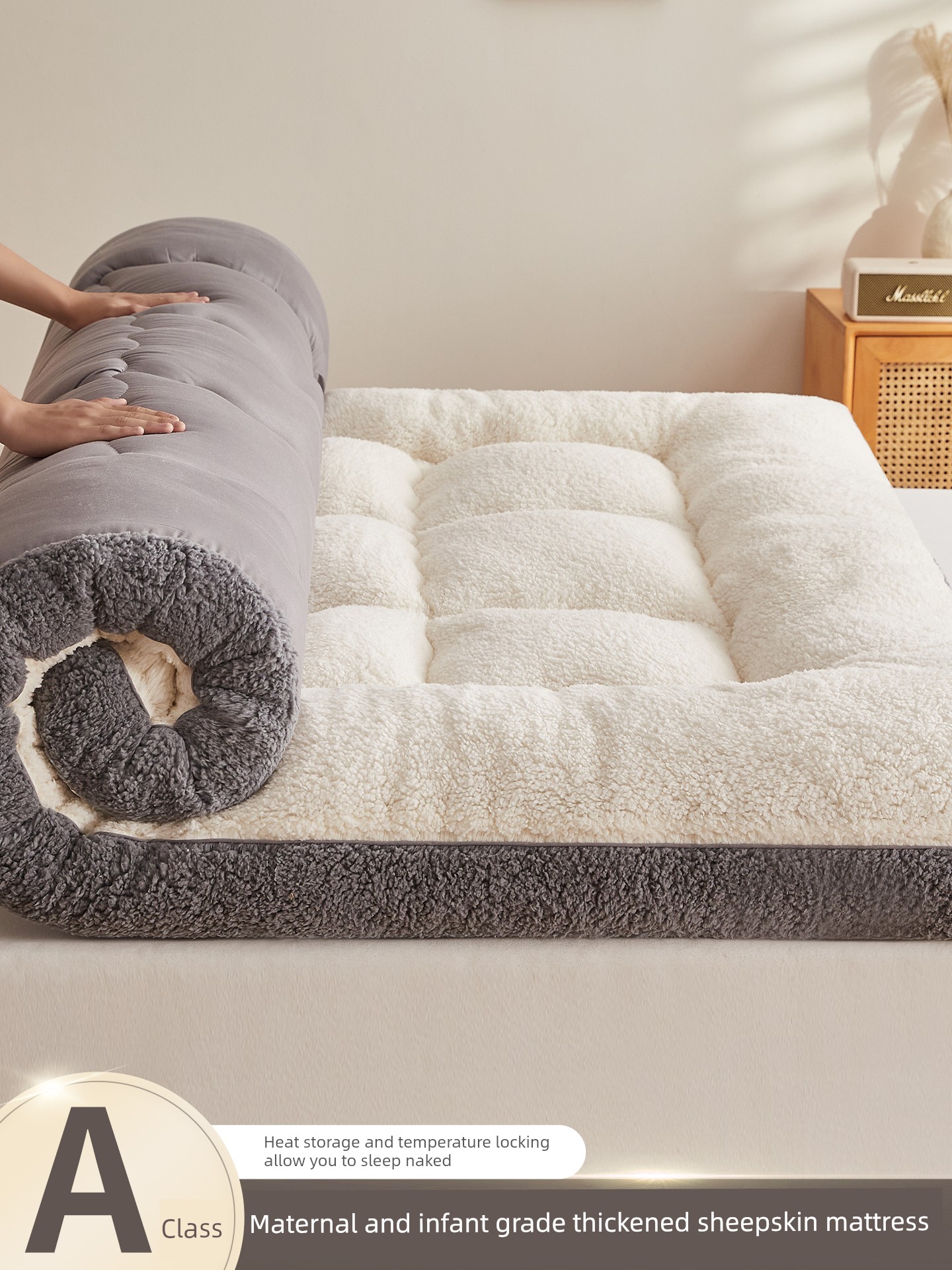 Home Use Lamb Wool Mattress Tatami Mat Thickened Warm Soft Pad for Student Dormitory
