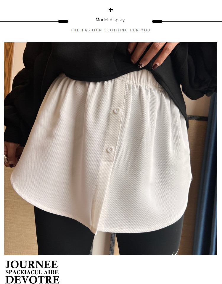 female Sweater false Hem Overlapping wear Inner lap Short skirt Little fart curtain