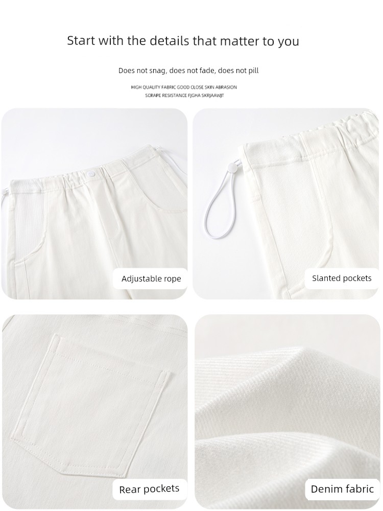 Langsha Maternity Pants Summer Shorts 2026 New Drawstring Loose Slimming Versatile Straight-Leg Casual Pants — 5