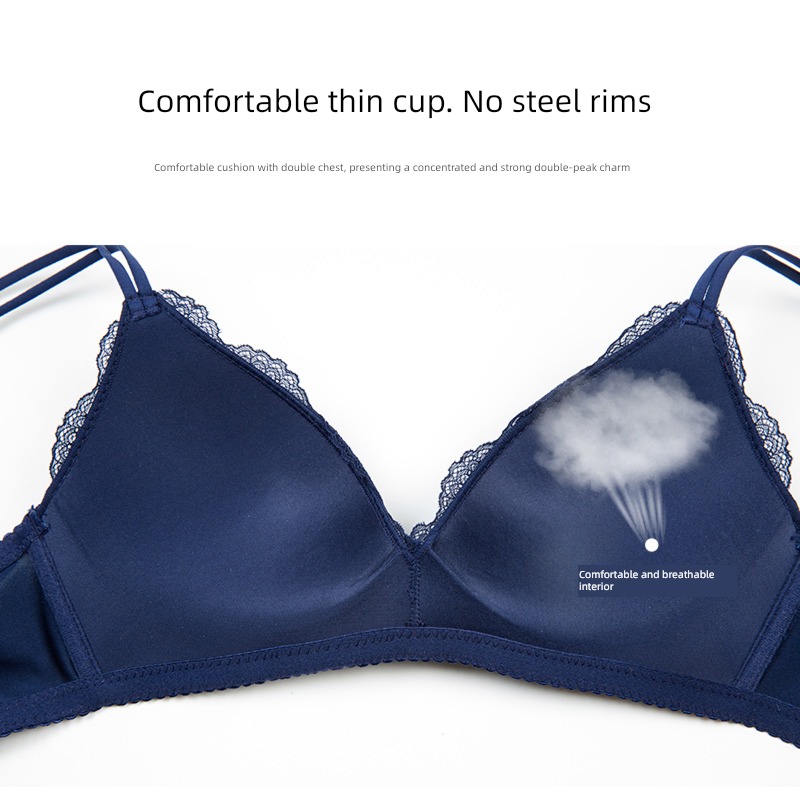 summer ultrathin paragraph Bras Wireless  Lace underpants