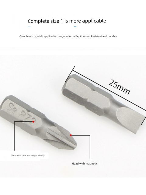 25mm cross short-block magnetic drill electric screwdriver driver head pneumatic air nozzle electric nozzle electric batch