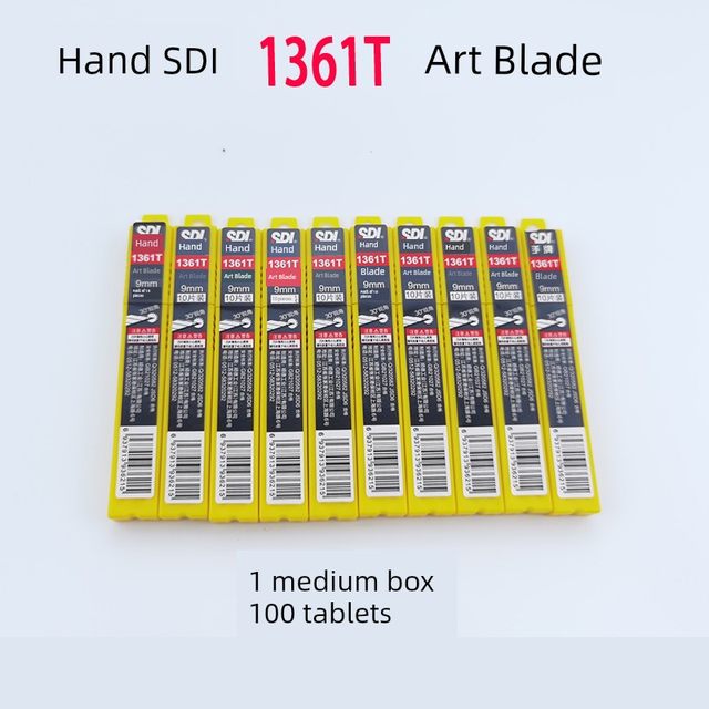 台湾手牌SDI美工刀片1361T小号9MM锐角30度高碳钢贴膜裁纸尖刀片