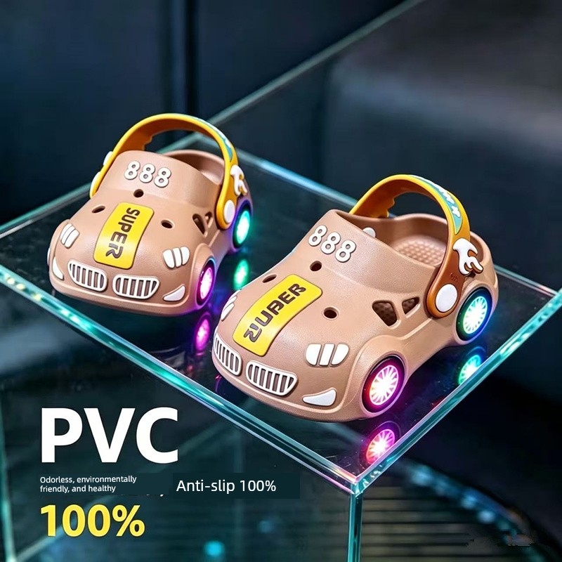 Children's Clogs for Boys and Girls, Light-Up Closed-Toe Sandals for Summer, Outdoor and Indoor Use, Baby and Kids' Slippers — 8