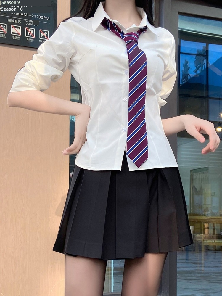 shirt Tight fitting Academic atmosphere Short sleeve jacket JK uniform