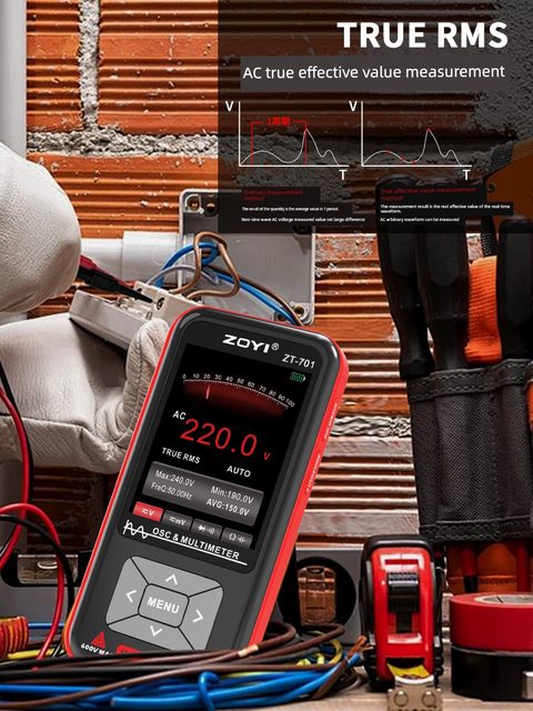 Zhongyi high-precision color large-screen oscilloscope meter 701 digital intelligent portable multimeter anti-burn appliance repair