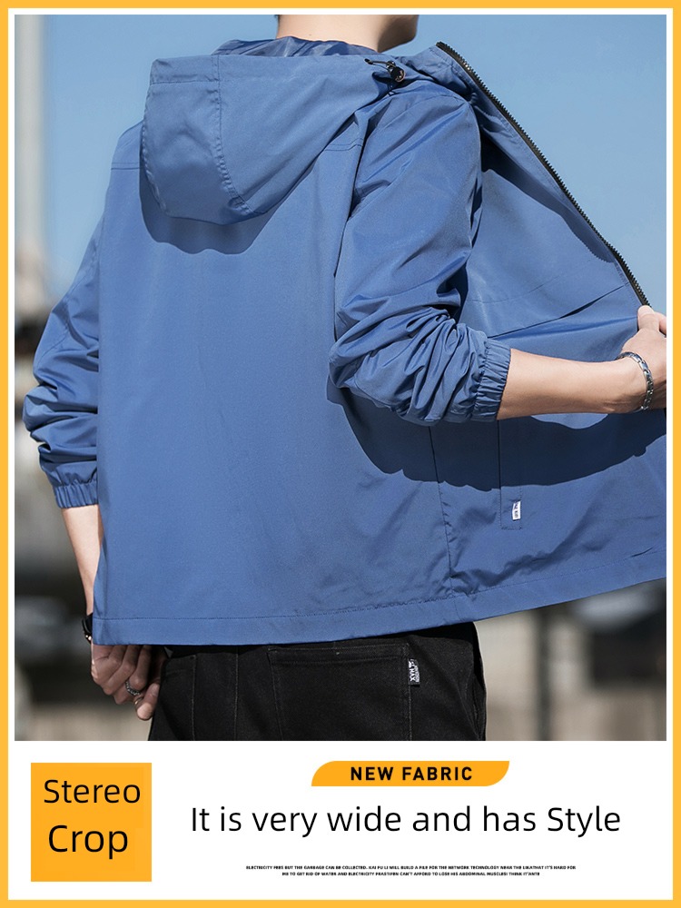 Chaopai Autumn and winter easy leisure time Hooded Jacket loose coat