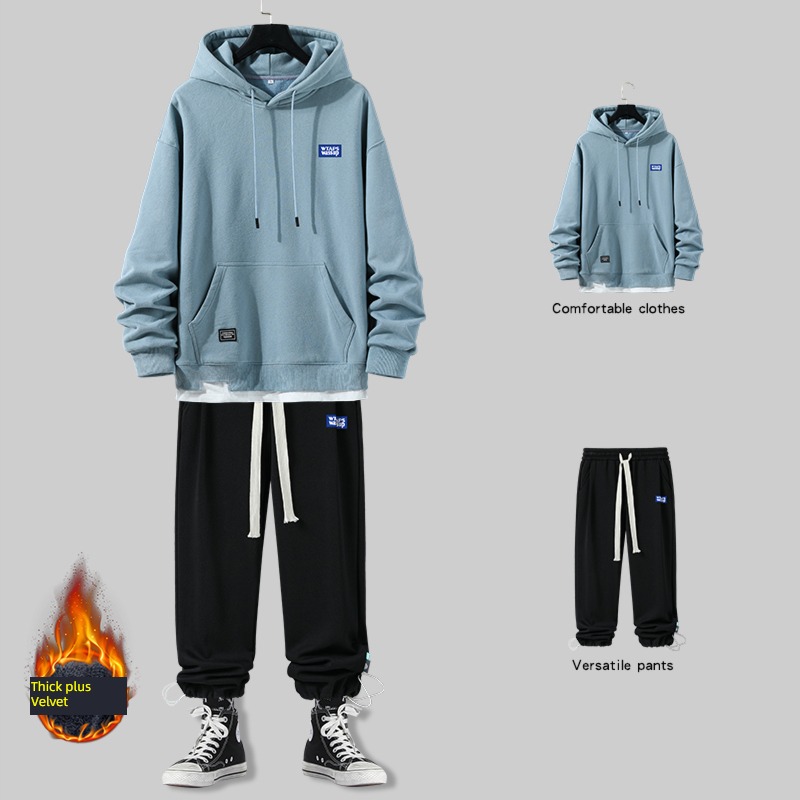wassup jointly schoolboy Autumn and winter leisure time Hooded Sweater