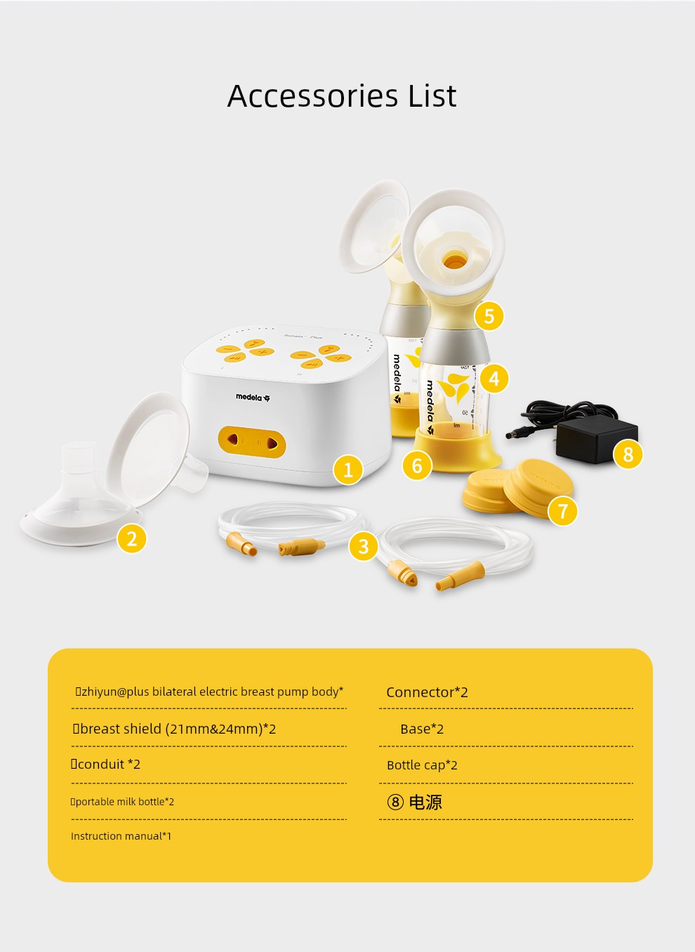 Medela Plus Breast Pump Intelligent Electric Bilateral Fully Automatic Breast Milk Collection and Expression Device Medela — 19
