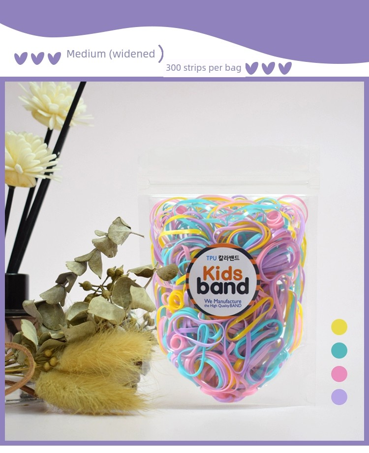 Kidsband Disposable Small Size Candy Color Rubber Gasket — 18