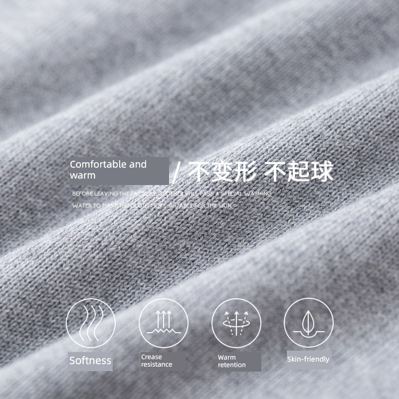 Jiu Liu Zhi Round neck pure cotton sweater Self-cultivation Sweater