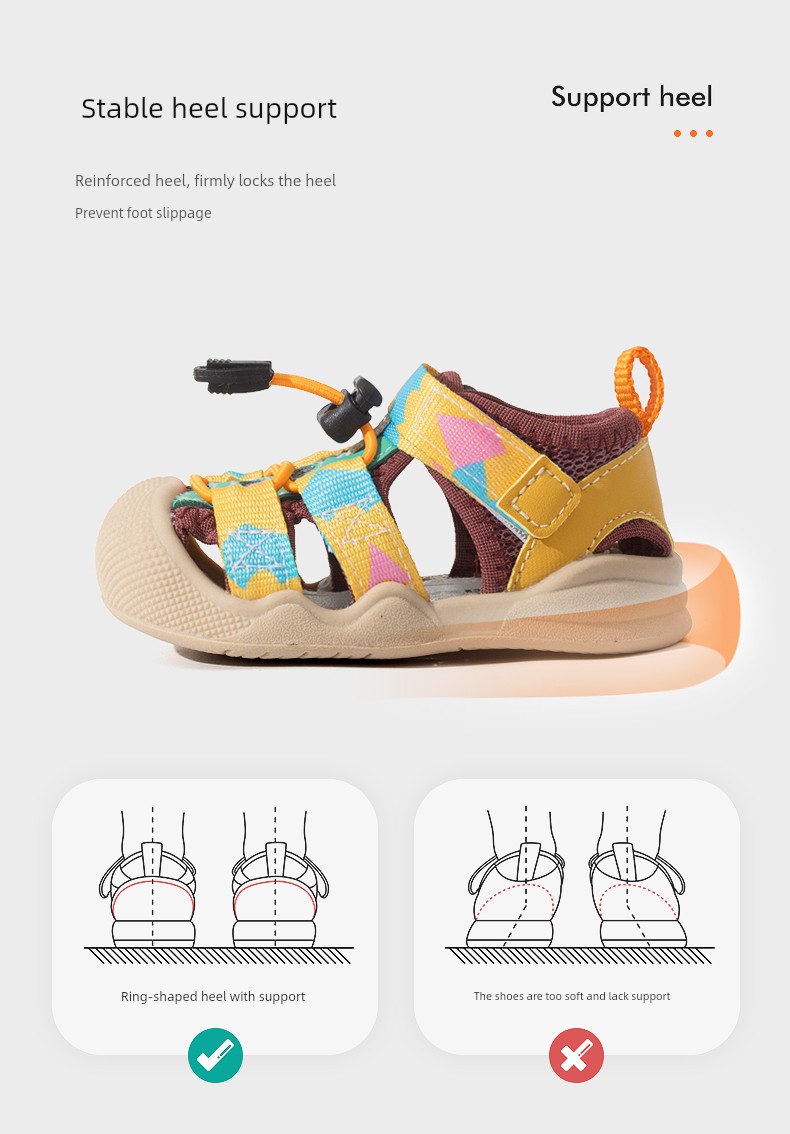 Baby Sandals Baby Boys' Toddler Shoes Summer Baby Sandals Soft Bottom Functional 1-3 Years Old Upstream Sandals Girls' Shoes — 8