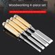 Chrome vanadium steel solid wood carpentry chisel special steel carpentry tools collection wooden handle steel chisel carpenter flat chisel flat chisel flat shovel chisel