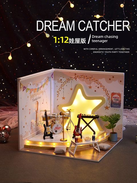 Zhiqu House DIY House Youth Party Handmade Assembly Wooden Ob11 Doll House Creative Model Toy House