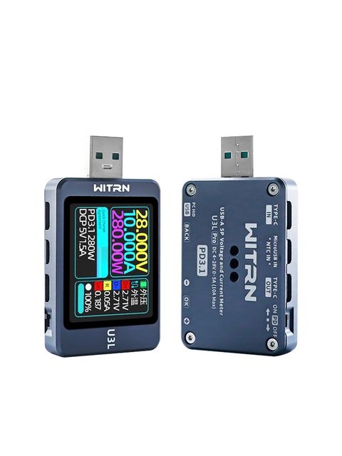 WITRN Weijian U3L Voltage Ammeter USB Tester PD3.1 Deception PPS Fast Charge UFCS Aging EPR