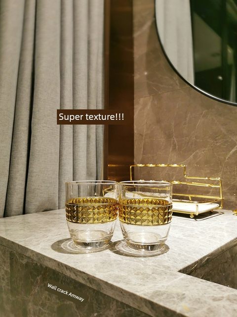 Light luxury glass mouthwash cup household toothbrush cup storage rack couple toothpaste toothbrush cup storage toilet cup set