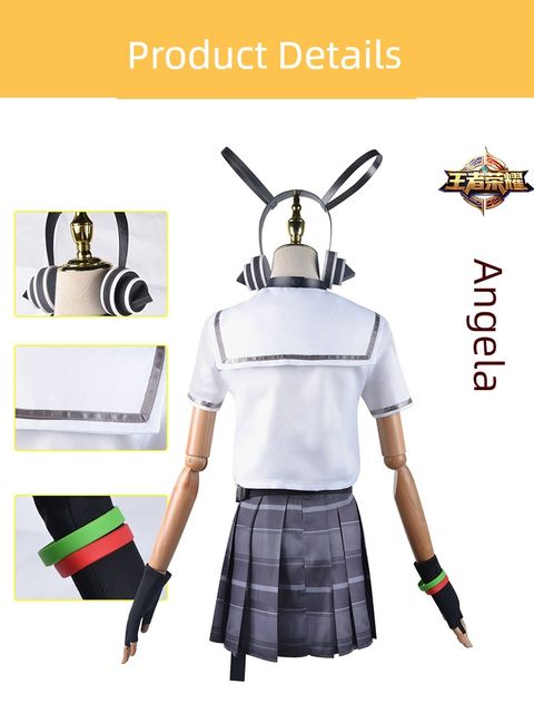 王者荣耀安琪拉时之奇旅皮肤cos女款jk风制服cosplay二次元游戏服